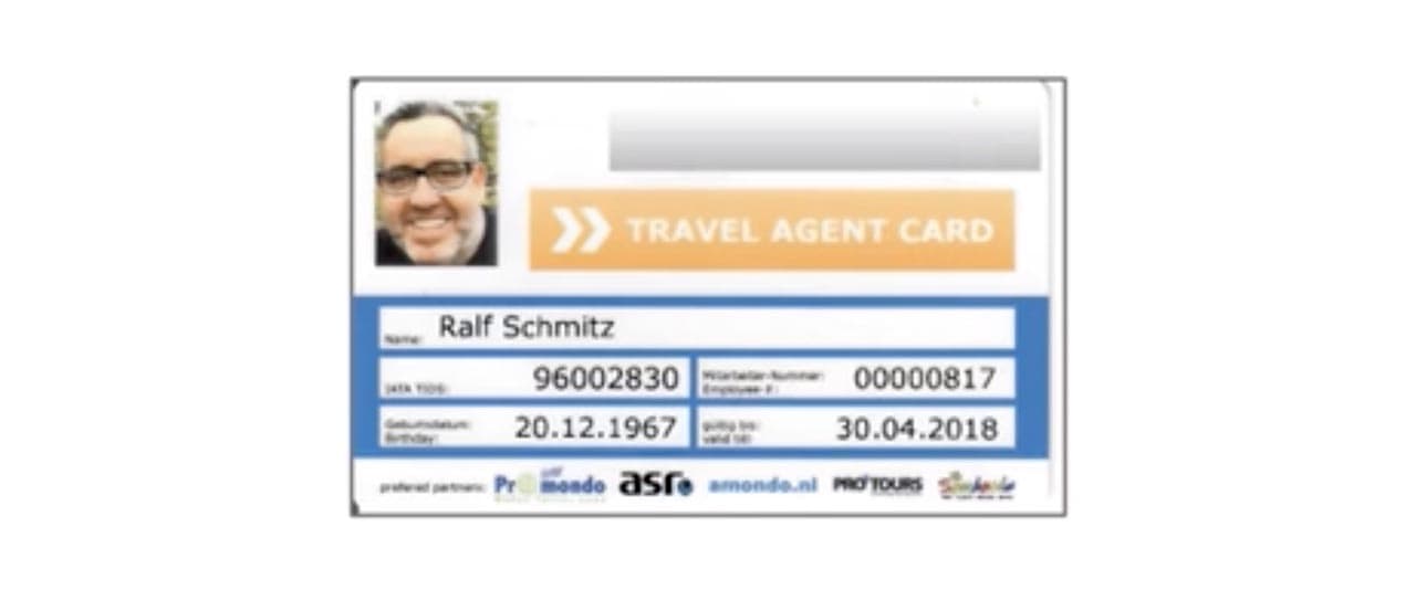 Low Cost Weltenbummler Travel Agent Card Ralf Schmitz